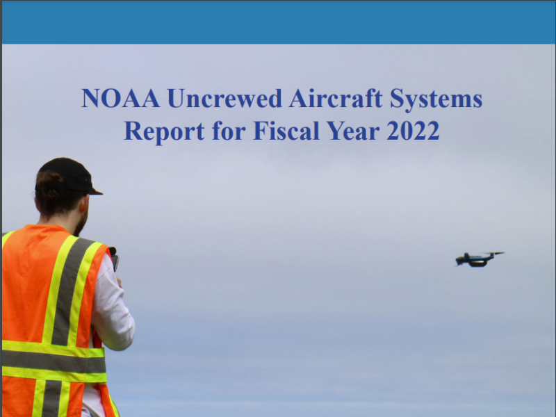 Cover of the NOAA UAS Report for FY22