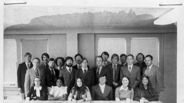 (from left) Front Row: Deborah A. Astle, Evelyn J. Fields, Cheryl A. Cavin, Howard T. Langeveld, Mary M. Zoeller, Christine S. C