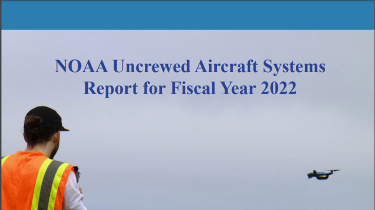 Cover of the NOAA UAS Report for FY22