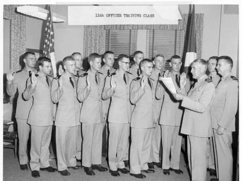 (left to right) Henry L. Pittock III, Edgar N. Vail, Paul W. Larsen, Ronald W. Elonen, Michael Gemperle, Robert T. Coffin, Thoma