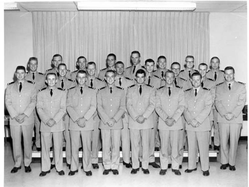 (left to right) Back Row: Peter M. Schidrich, Robert H. Leininger, David Van Weele, Conrad E. Huss,  Joseph W. Dropp, Lindle E. 