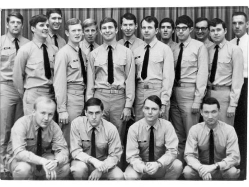 (left to right) Front: Tom Gillman, Jim Bishop, Chuck Langdon, Norm Whitaker Rear: Marty Frankiewicz, Ken Potter, Newell Wright,