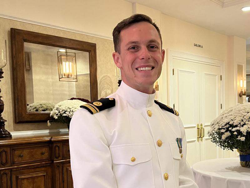 LTJG Tim Montera in his dress whites