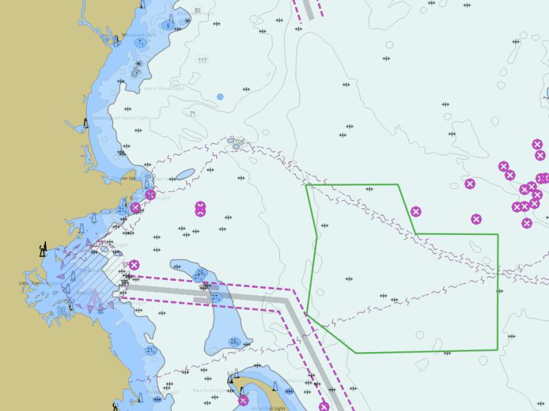 Map of DriX operations in the Gulf of Maine