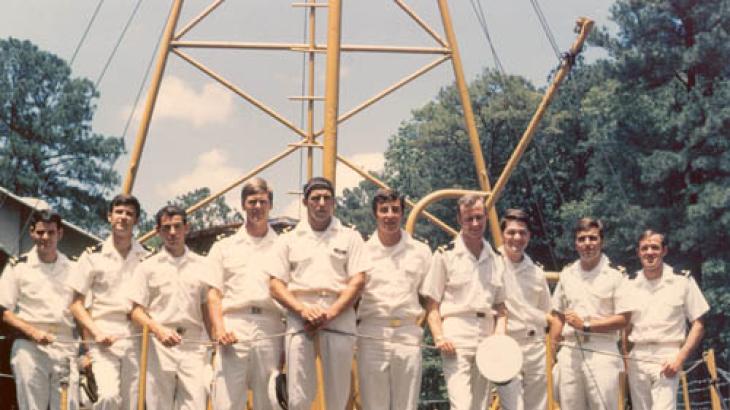 (left to right) Leslie R. Lemon, Gregory R. Bass, Thomas E. Brown, Carl A. Pearson, Larry J. Oliver, Peter S. Hughes, William T.