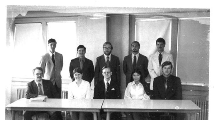 (from left) Last Row: Charles D. Mason, Craig P. Berg, William D. Otto, Kenneth W. Perrin, Donald A. Dossett Front Row: Thomas G