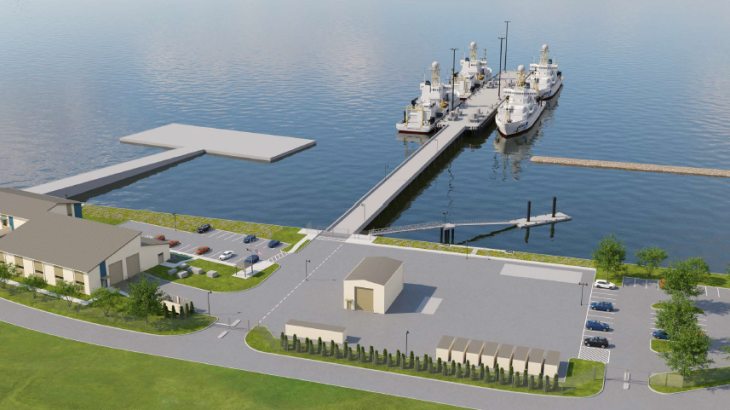 Conceptual rendering of NOAA Marine Operations Center-Atlantic facility in Newport, Rhode Island