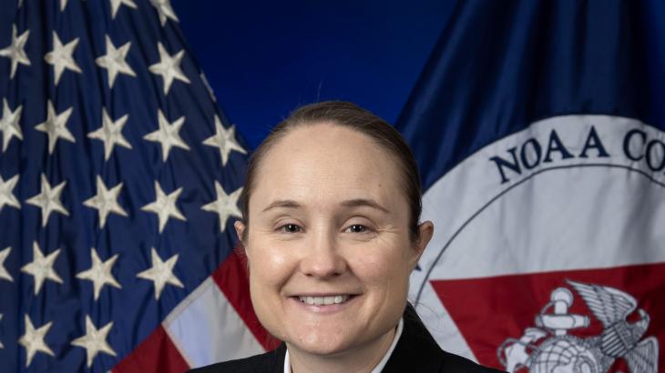 Official photo of Rear Admiral Lower Half Amanda Goeller