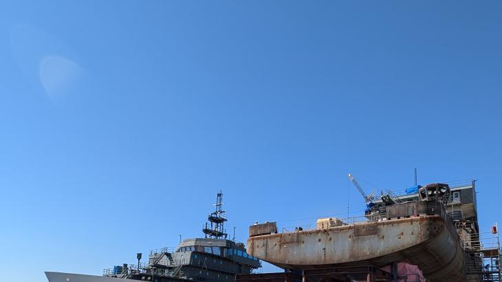 Oceanographer (left) and Discoverer are two ships being built for NOAA