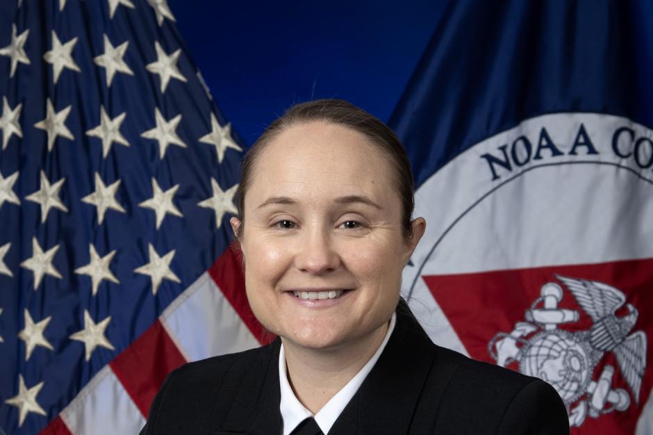 Official photo of Rear Admiral Lower Half Amanda Goeller