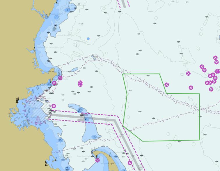 Map of DriX operations in the Gulf of Maine